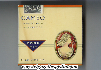 cameo canadian version cork tip mild virginia mentholated s 10 b white canada