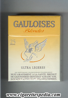 gauloises blondes with half ring ultra legeres ks 25 h france