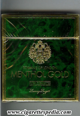 sobranie of london new design menthol gold l 20 b england
