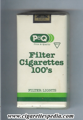 p q filter cigarettes filter lights l 20 s usa