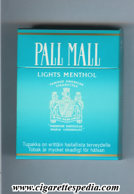 pall mall american version famous american cigarettes lights menthol ks 25 h light green finland usa