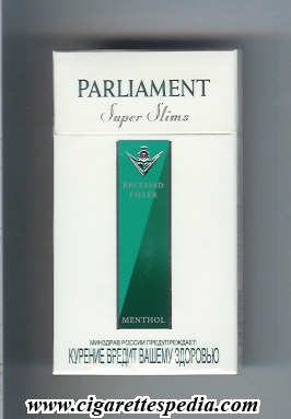parliament emblem in the middle super slims menthol l 20 h switzerland russia