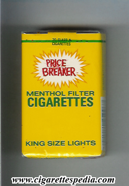 price breaker cigarettes menthol lights ks 20 s usa