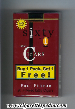 sixty 1 little cigars full flavor l 20 s usa philippines