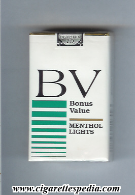 bv bonus value menthol lights ks 20 s usa