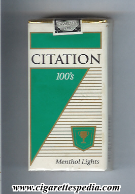 citation menthol lights l 20 s usa