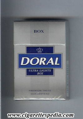 doral premium taste guaranteed ultra lights ks 20 h usa
