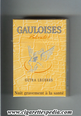 gauloises blondes collection design liberte toujours alligator ultra legeres ks 20 h yellow france