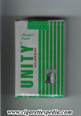 unity menthol lights exclusive blend ks 20 s india