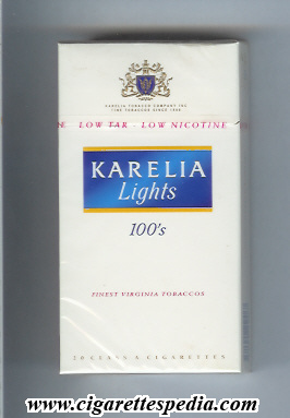 karelia lights finest virginia tobaccos l 20 h greece