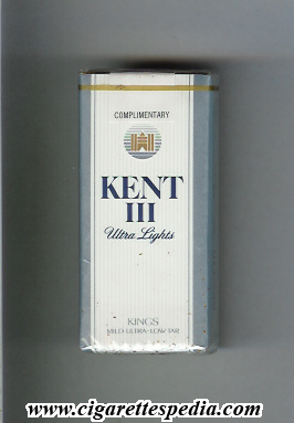 kent with lines on sides iii ultra lights mild ultra low tar ks 10 s usa