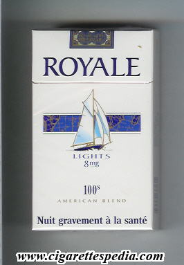 royale french version royale in the top with map american blend lights 8 mg l 20 h france