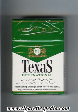 texas american version design 2 international american blend menthol ks 20 h usa