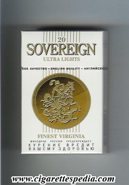 sovereign english version finest virginia ultra lights ks 20 h white with big emblem russia england