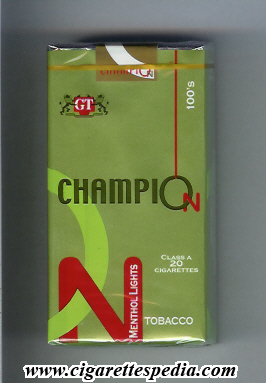 champion colombian version menthol lights l 20 s usa colombia
