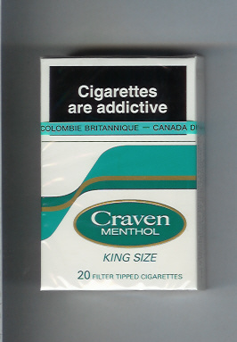 craven with wave menthol ks 20 h white green canada