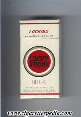 lucky strike luckies an american original filters ks 10 h italy usa
