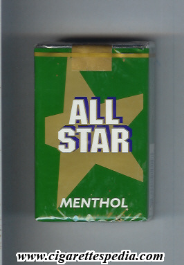 all star menthol ks 20 s usa