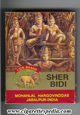 sher bidi lion brand l 20 b with picture india