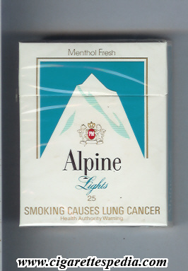 alpine black name menthol fresh lights ks 25 h australia usa
