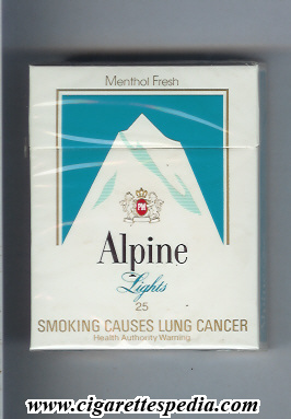 Alpine (black name) (Menthol Fresh Lights) KS-25-H - Australia and USA