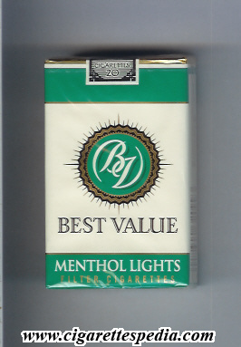 best value bv menthol lights ks 20 s usa