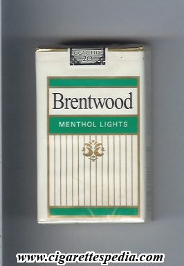 brentwood menthol lights ks 20 s usa
