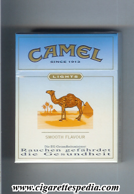 camel since 1913 lights smooth flavour ks 25 h germany usa