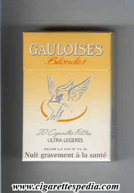 gauloises blondes with half ring ultra legeres ks 20 h france