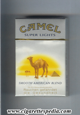 camel with sun smooth american blend super lights ks 20 h germany usa