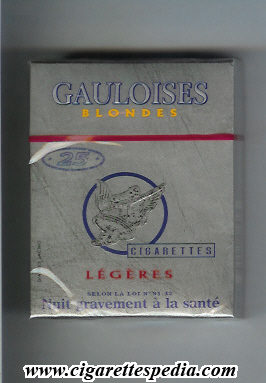 gauloises blondes with ring grey legeres ks 25 h france