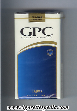 gpc design 3 quality tabacco lights l 20 s usa