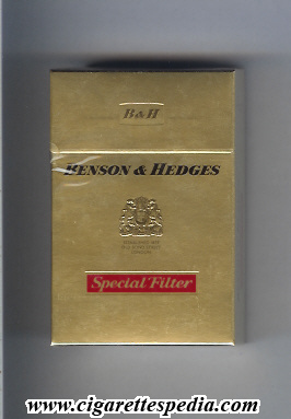 b & h cigarettes special filter Benson and Hedges (Special Filter) KS-20-H ('Special Filter' on red) -  England
