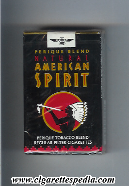 natural american spirit perique blend regular ks 20 s black usa
