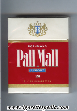 pall mall american version rothmans export ks 25 h red white holland
