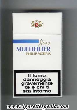 multifilter philip morris pm from above slims l 20 h white blue italy switzerland