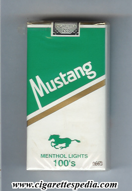 mustang american version menthol lights l 20 s usa