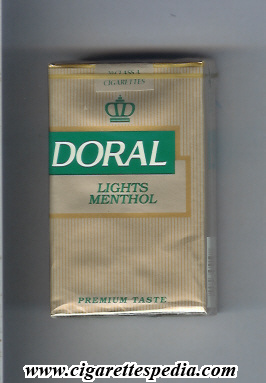 doral premium taste lights menthol ks 20 s usa