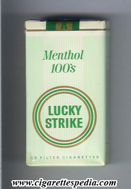 lucky strike menthol l 20 s green usa