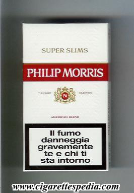 philip morris design 6 super slims american blend l 20 h white red italy switzerland
