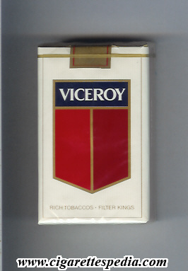 viceroy with big flag in the middle ks 20 s rich tobaccos filter usa