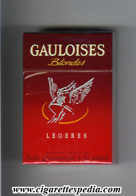gauloises blondes with half ring legeres ks 20 h red france