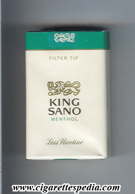 king sano gorizontal name filter tip menthol ks 20 s usa