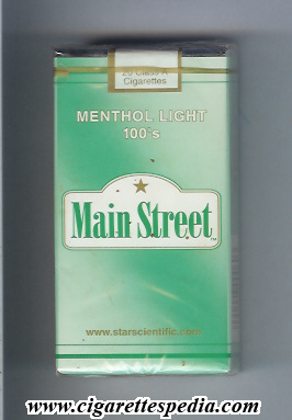 main street menthol light l 20 s usa