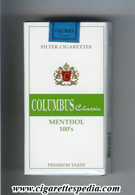 columbus classic menthol l 20 s china usa