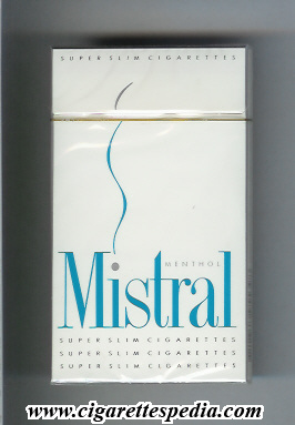 mistral danish version old design super slim menthol l 20 h denmark