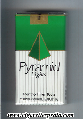 pyramid american version colour design lights menthol l 20 s usa