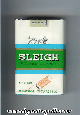 sleigh american version filter tipped menthol cigarettes ks 20 s usa