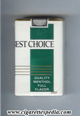 best choice quality menthol full flavor ks 20 s usa
