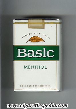 basic design 3 smooth rich taste menthol ks 20 s usa